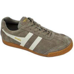 Gola Harrier Gray Suede Leather White Navy Detail Lace Up Sneaker Size 11.5 US